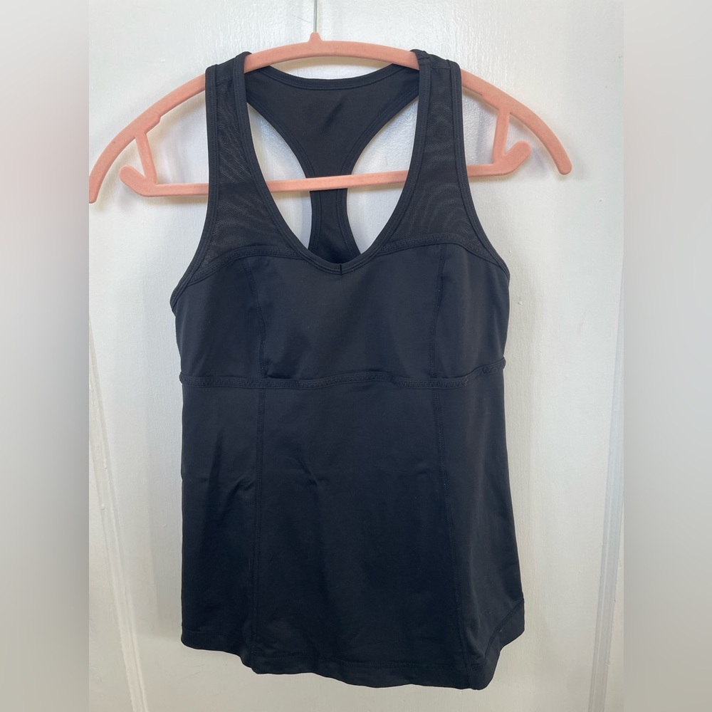 Lululemon Black Racerback Tank Top size 6